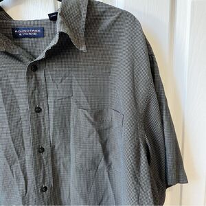 Roundtree & Yorke Plaid Button Down Short Sleeve Shirt EUC | Men’s size XXL